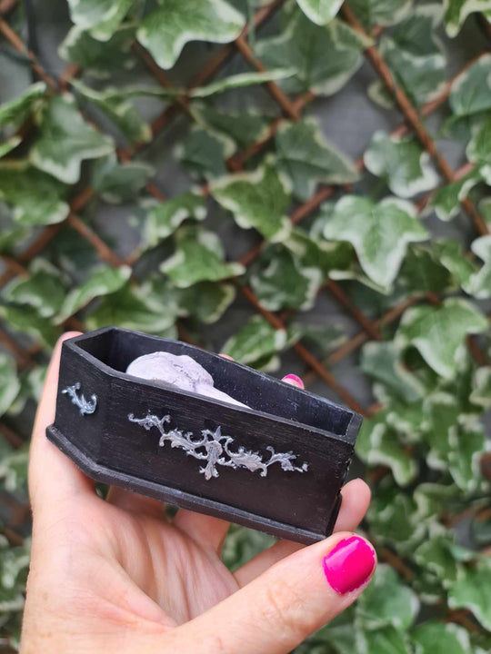 Crow Skull Coffin Ornament - Glow in Dark