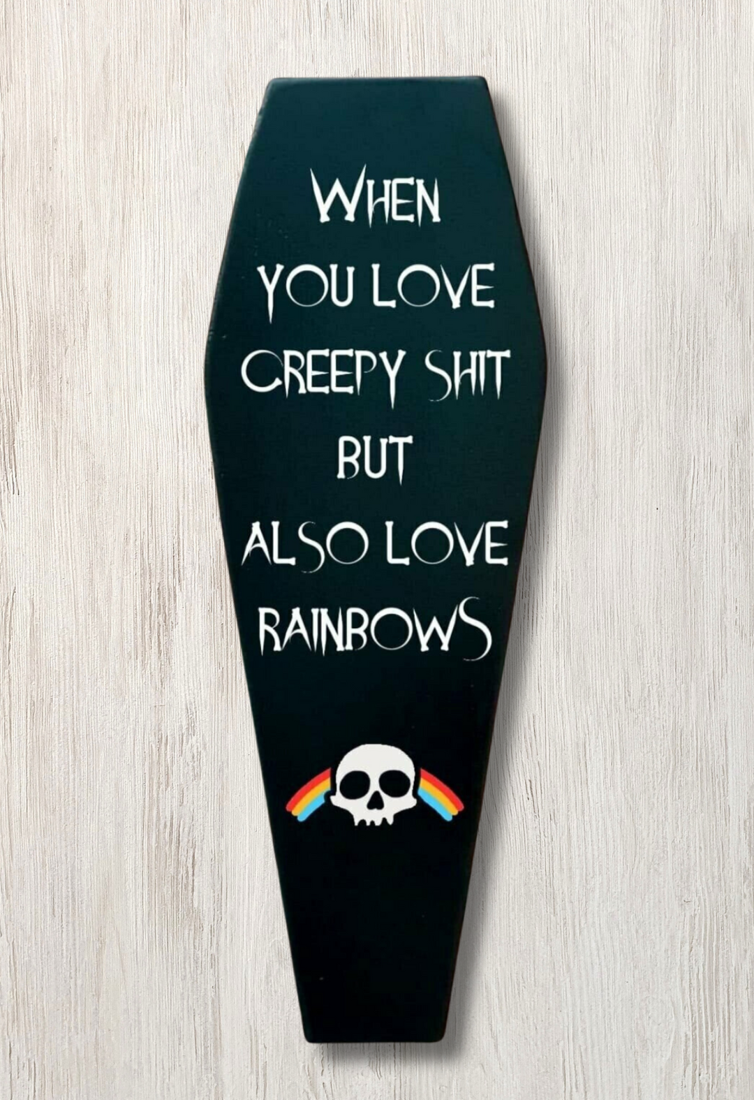 Coffin Plaque - Rainbows