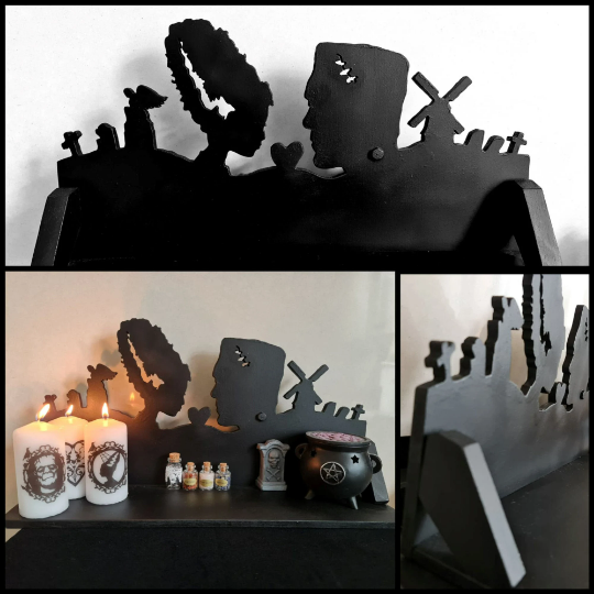 Frankenstein & Bride Shelf