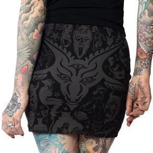 Goat Head Mini Skirt