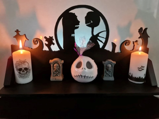 Nightmare Before Christmas Inspired  Handmade Shelf