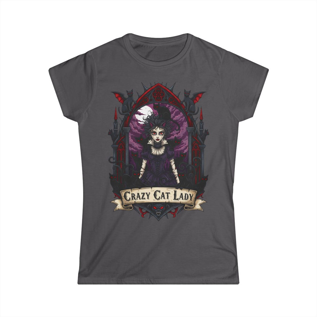 Gothic Crazy Cat Lady Tee | Dark & Whimsical Feline Apparel