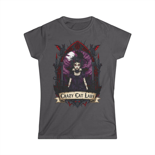 Gothic Crazy Cat Lady Tee | Dark & Whimsical Feline Apparel
