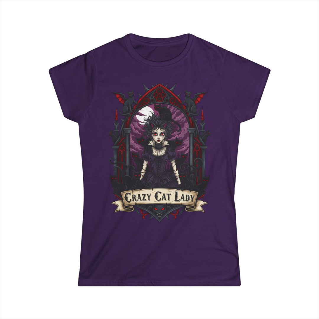 Gothic Crazy Cat Lady Tee | Dark & Whimsical Feline Apparel