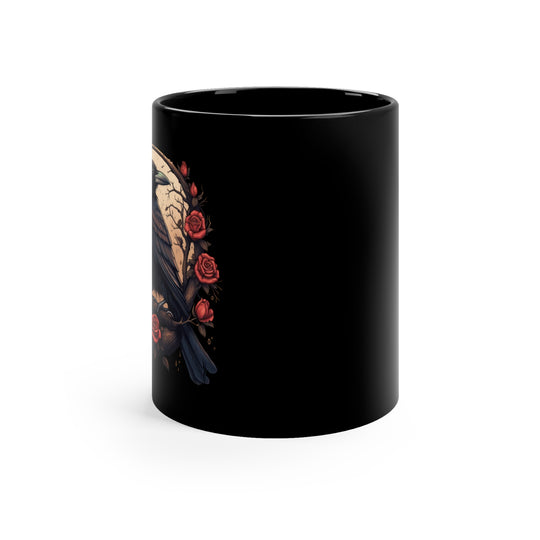 Gothic Raven and Roses Mug