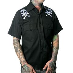 Harlock Skull X Bones Western Shirt
