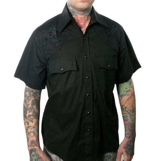 Hellbilly Baphomet Western Shirt