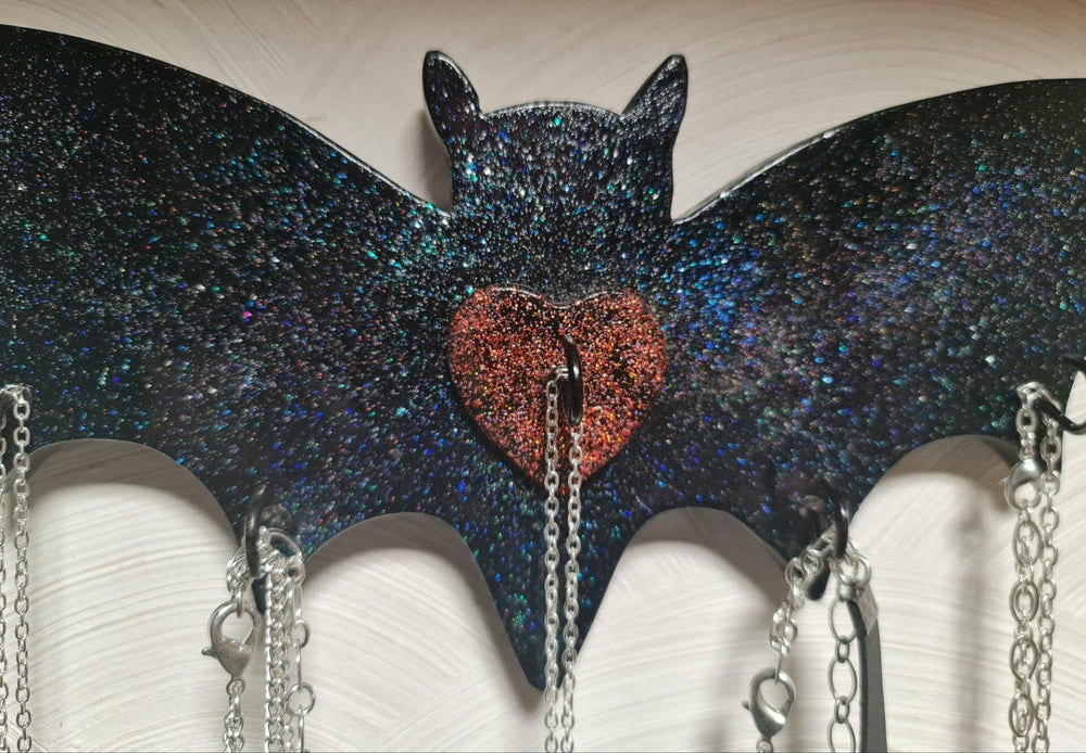Bat Jewellery / Key Holder -  Glitter