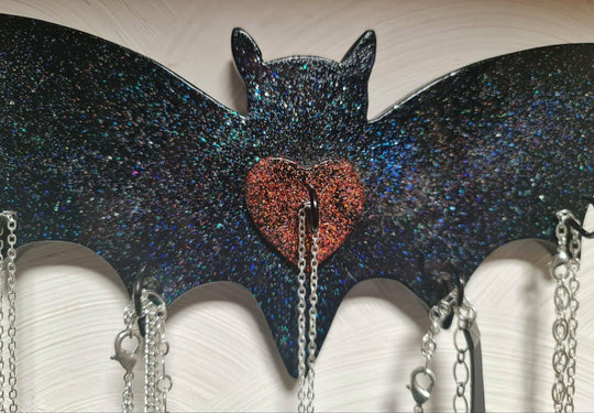 Bat Jewellery / Key Holder -  Glitter