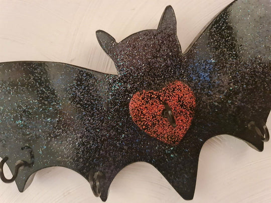 Bat Jewellery / Key Holder -  Glitter