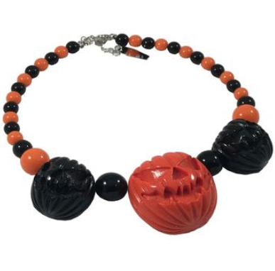 Jack 'o' Lantern Pumpkin Necklace