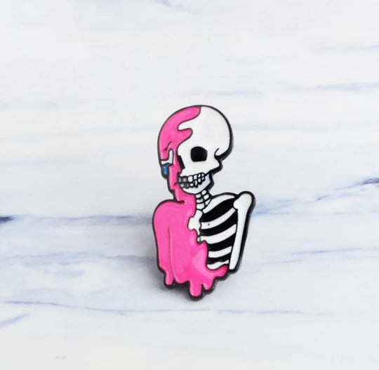 Skeleton Enamel Pin