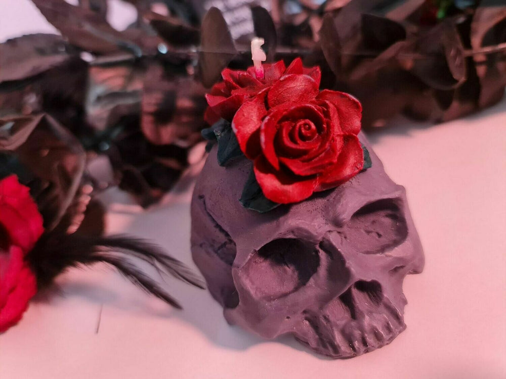 Skull & Roses Candle