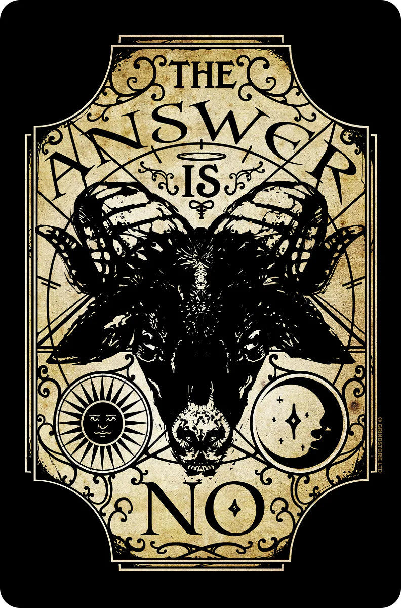 'The Answer Is No' Tin Sign