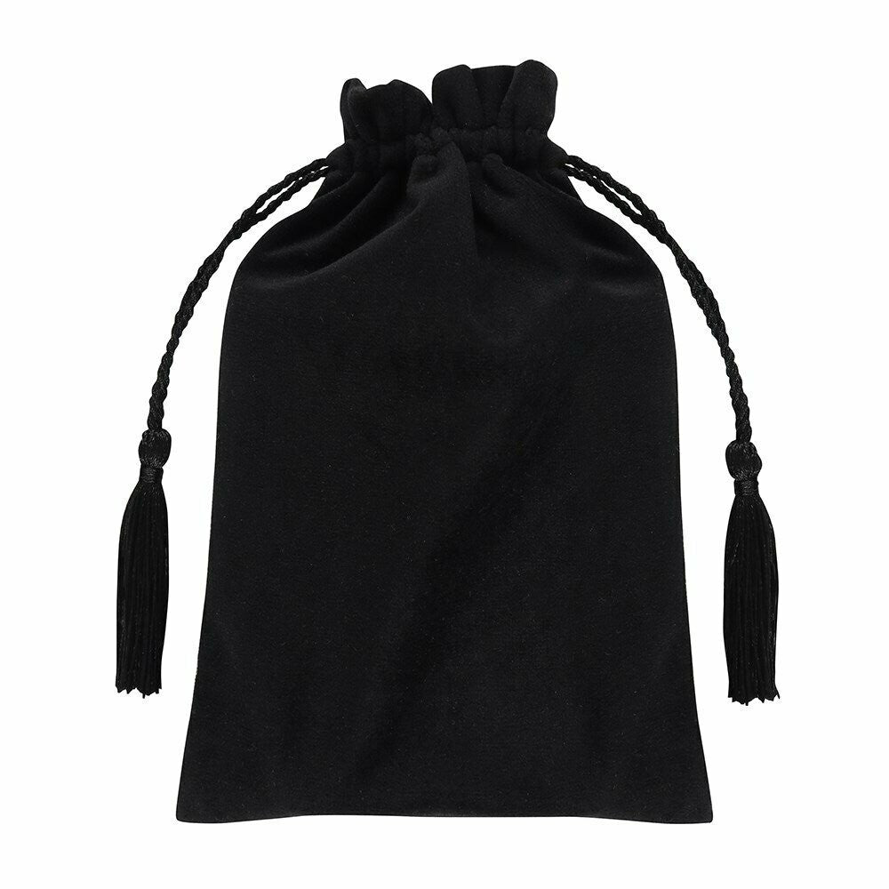 Black Tarot Card Drawstring Pouch