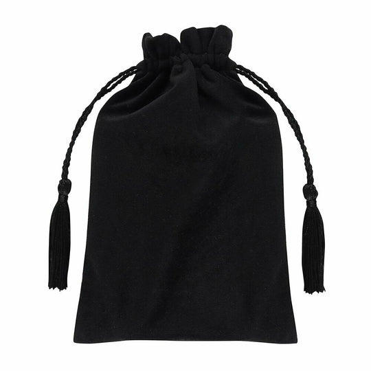 Black Tarot Card Drawstring Pouch