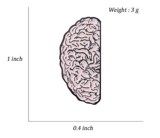 Brain Heart Enamel Pin Set