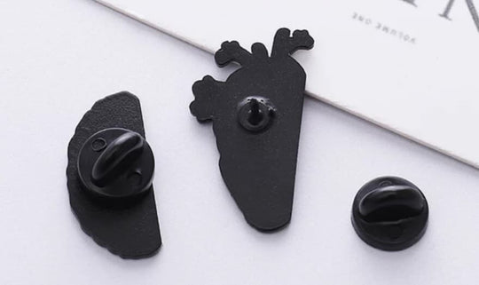 Brain Heart Enamel Pin Set