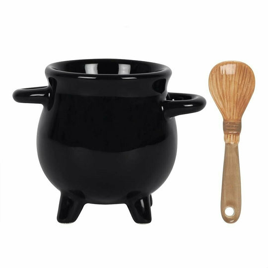 Cauldron Egg With Broom Spoon