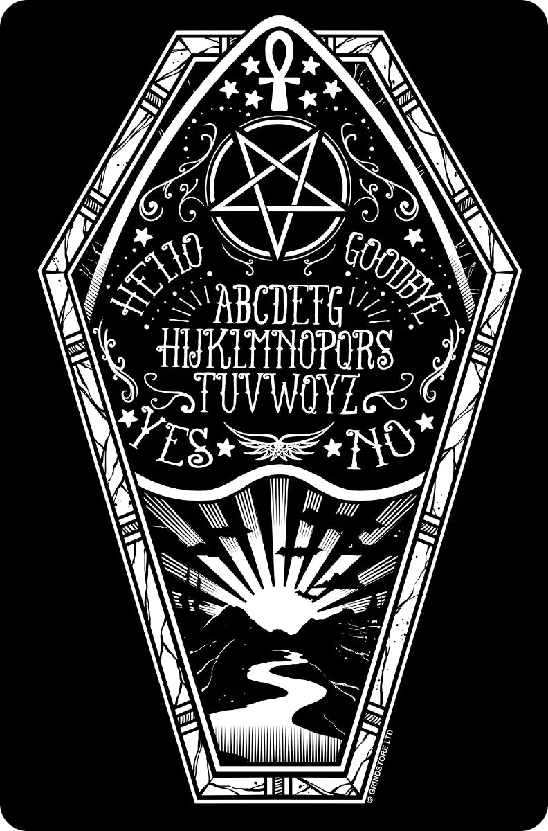 'Ouija Coffin' Tin Sign