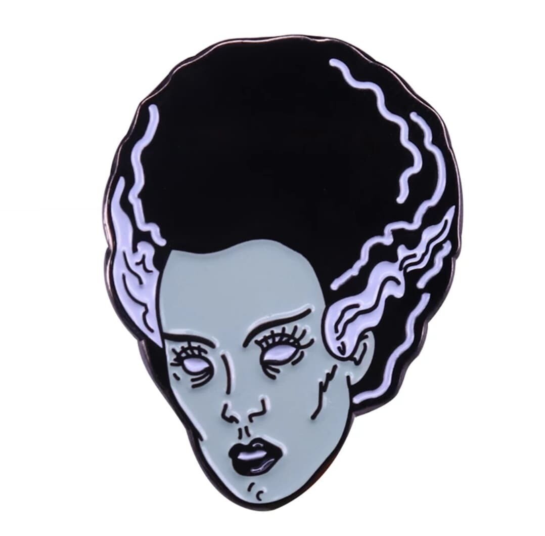 Classic Bride of Frankenstein Enamel Pin