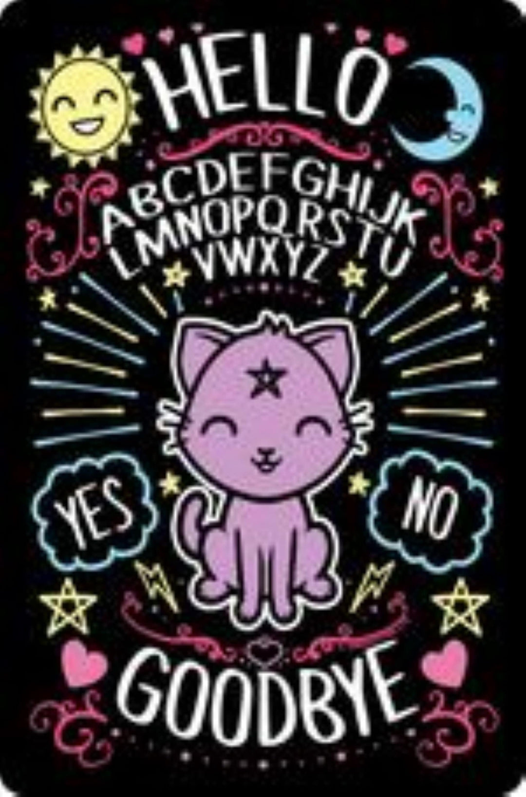 'Kawaii Ouija' Tin Sign,