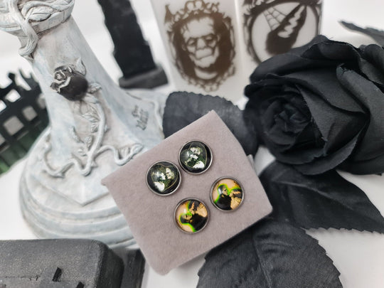Frankenstein & Bride Studs