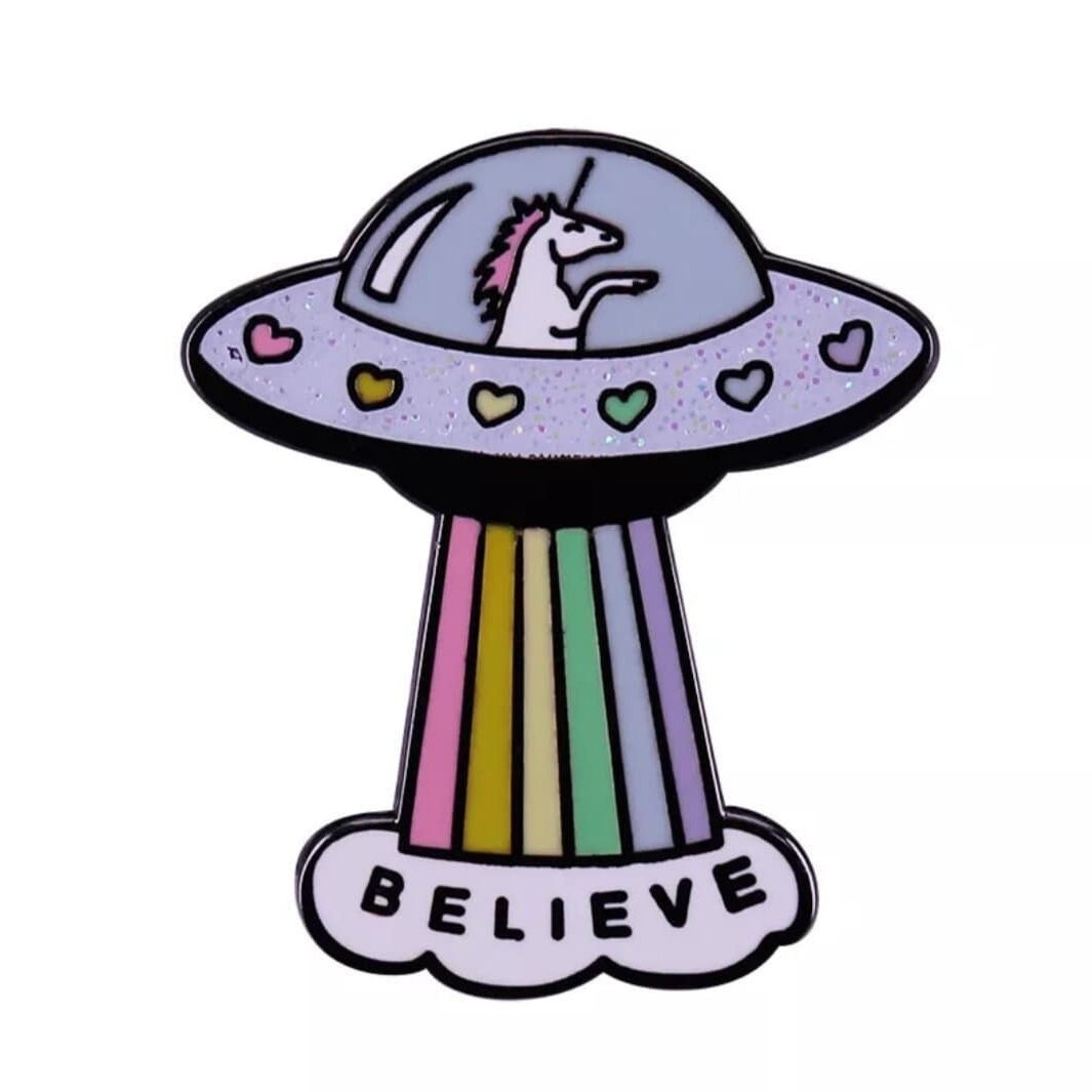 'Unicorn UFO' Enamel Pin