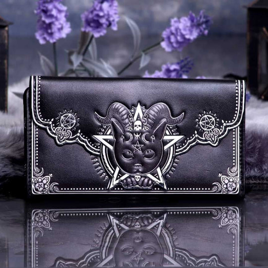 Baphomet Cat Embossed Purse