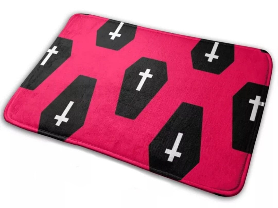 Pink Coffin Bath Mat