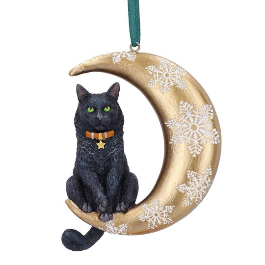 Hanging Moon Cat Ornament