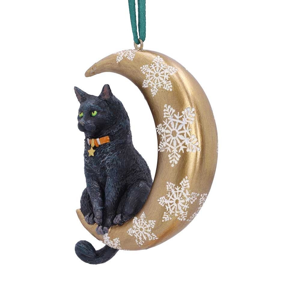 Hanging Moon Cat Ornament
