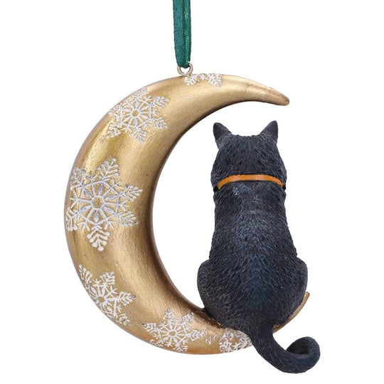 Hanging Moon Cat Ornament