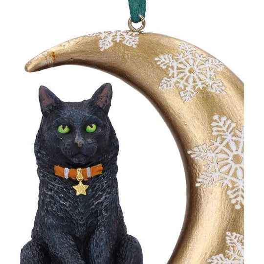 Hanging Moon Cat Ornament
