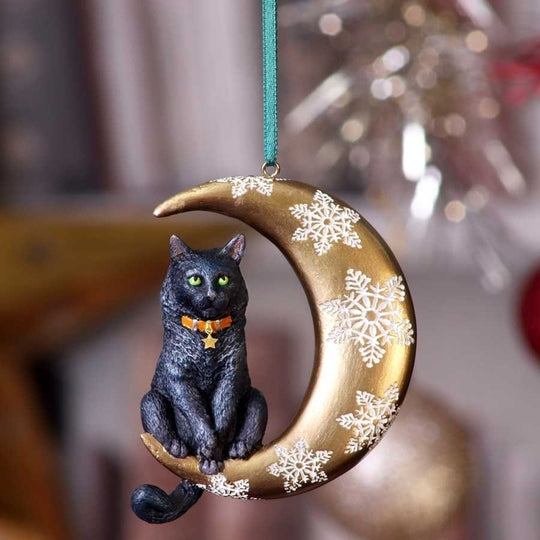 Hanging Moon Cat Ornament