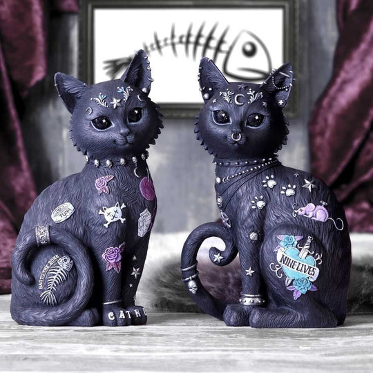 'Bad to the Bone' Cat Figurine
