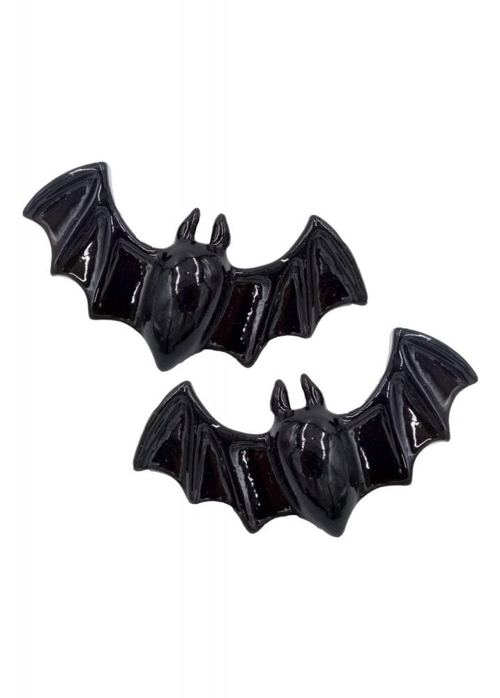Lil Black Bats Hair Slides Pair