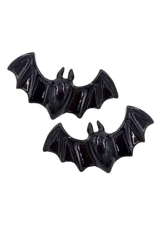 Lil Black Bats Hair Slides Pair