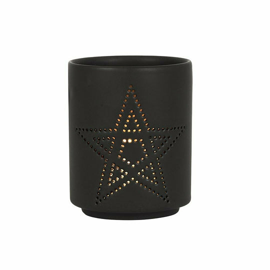 Black Pentagram Tealight Holder