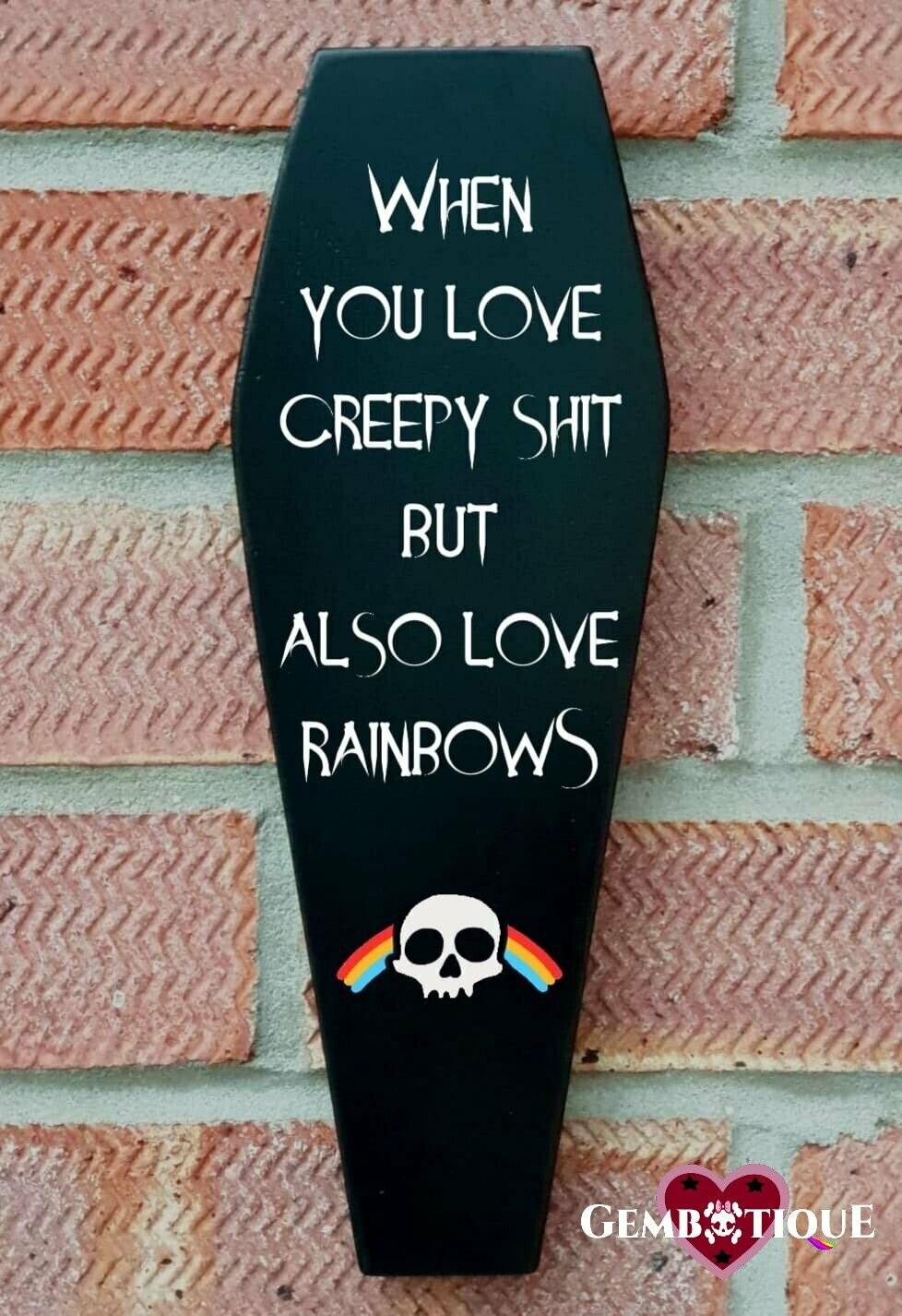 Coffin Plaque - Rainbows