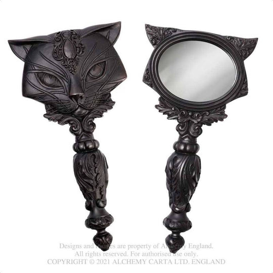 Black Cat Hand Mirror