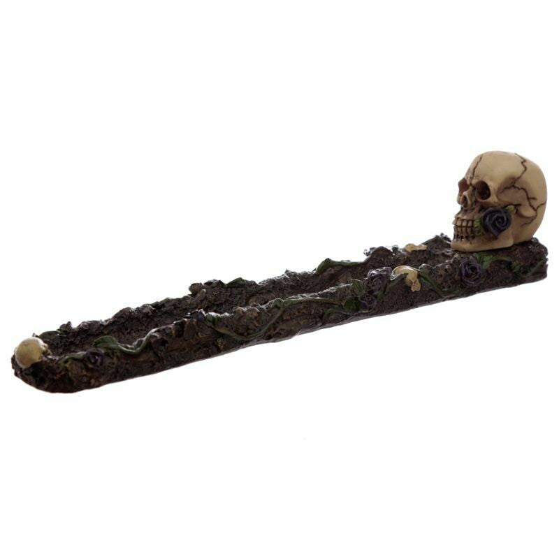 Skull and Roses Incense Holder