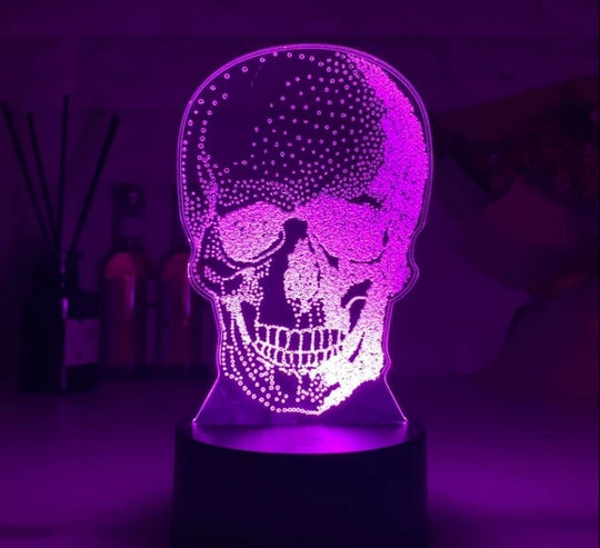 3D Skull Night Light