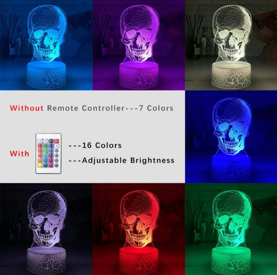 3D Skull Night Light