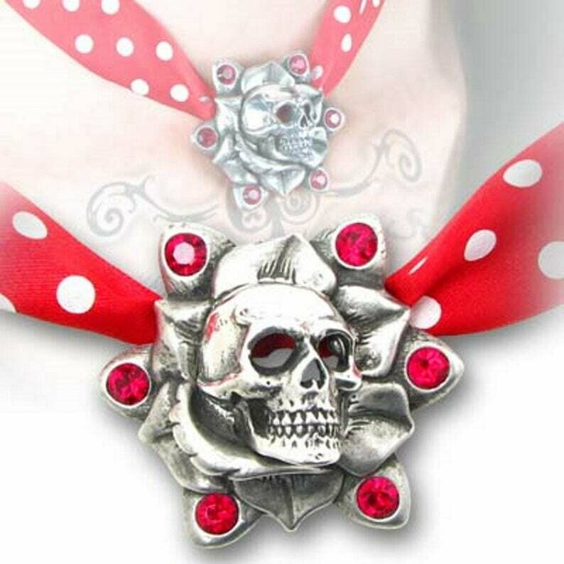 Skull Rose Pendant