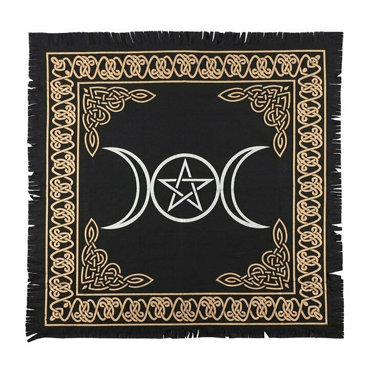 Triple Moon Pentacle Altar Cloth