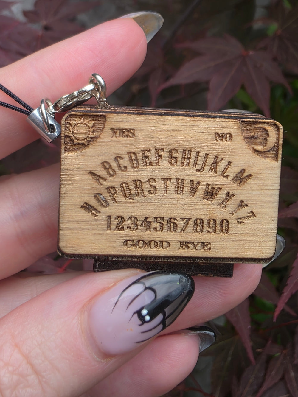 Miniature Wooden Ouija Spirit Board Charm | Gothic Witchy Phone & Bag Accessory
