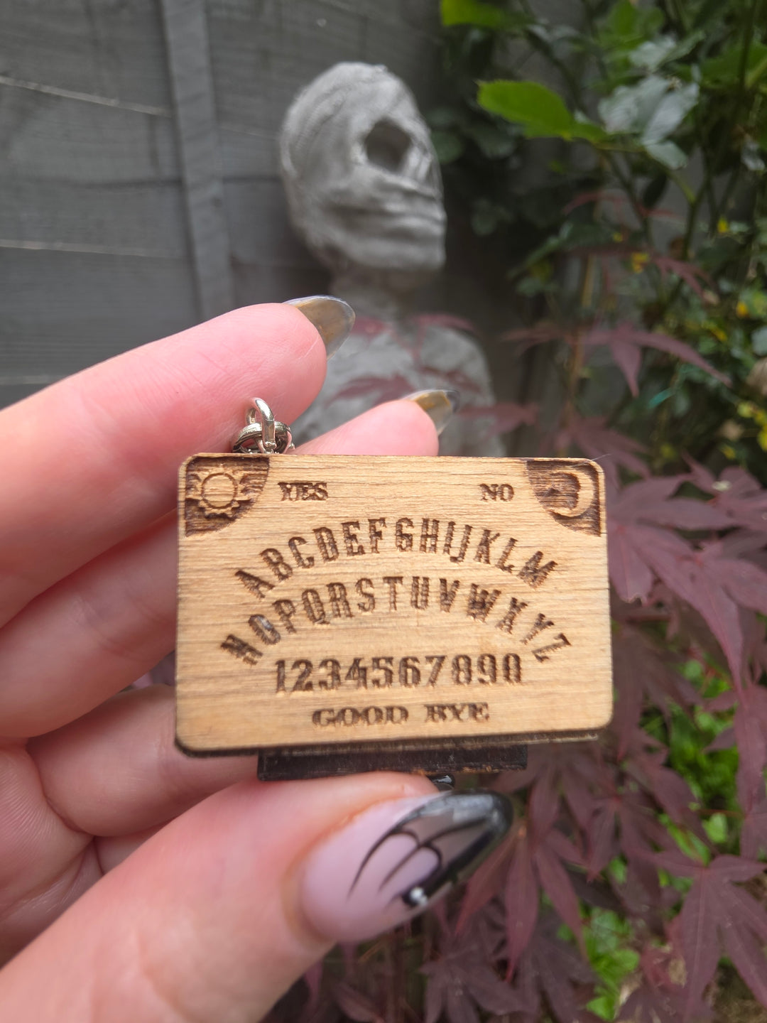 Miniature Wooden Ouija Spirit Board Charm | Gothic Witchy Phone & Bag Accessory
