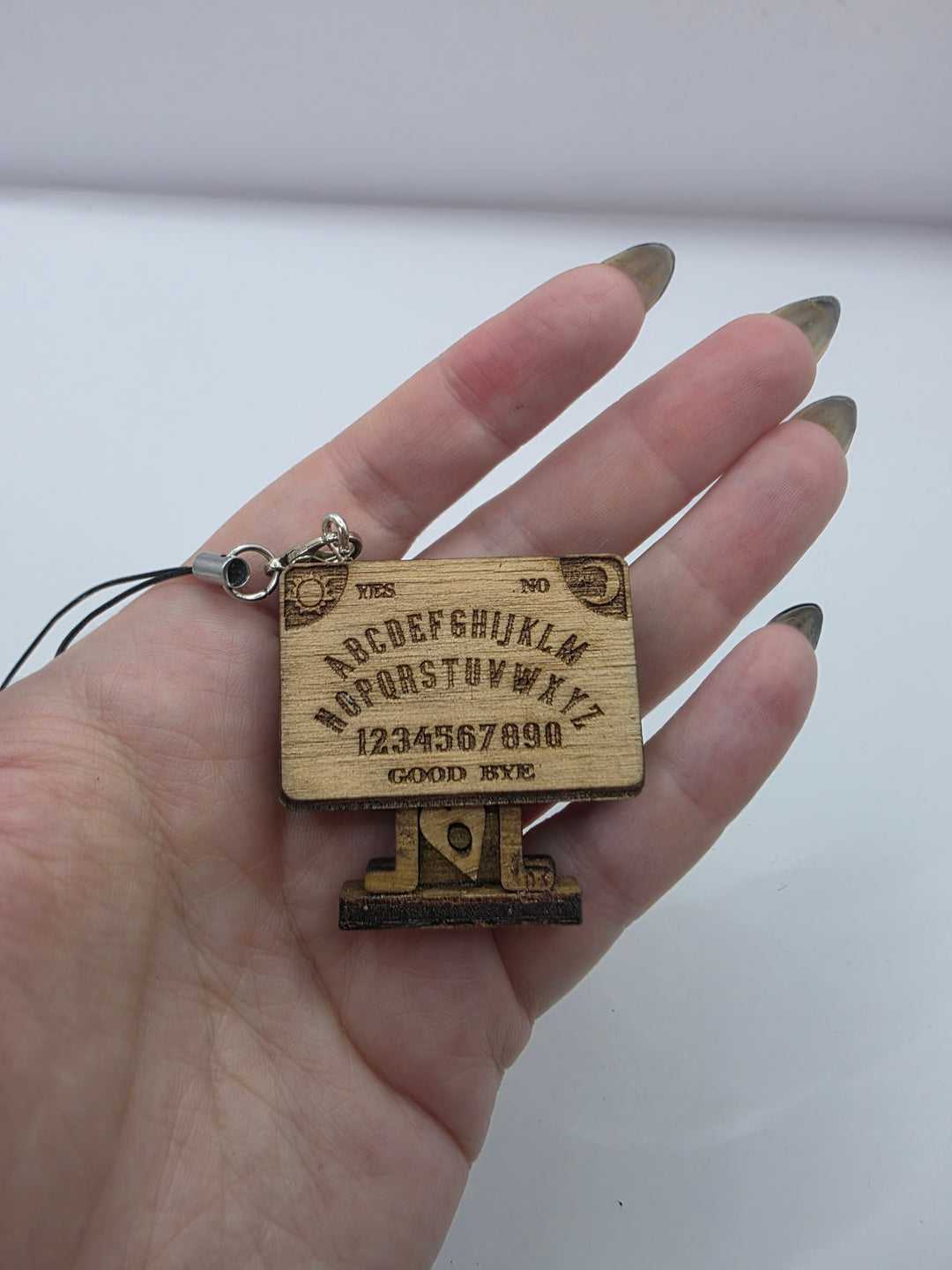 Miniature Wooden Ouija Spirit Board Charm | Gothic Witchy Phone & Bag Accessory