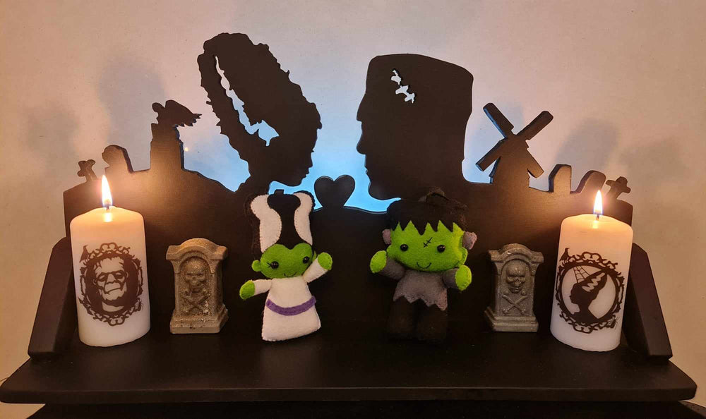 Frankenstein & Bride Shelf
